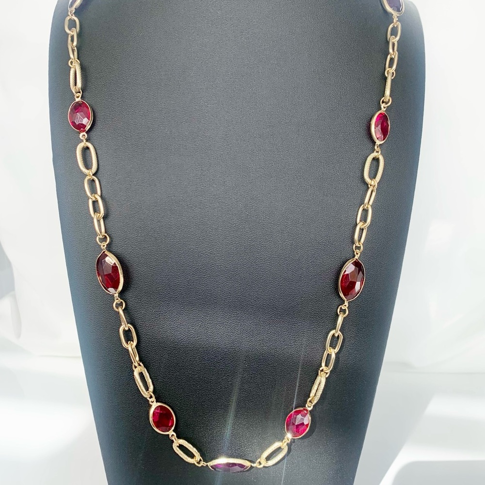 Kim Rogers Fashion Gold Tone Chain Beaded Necklace